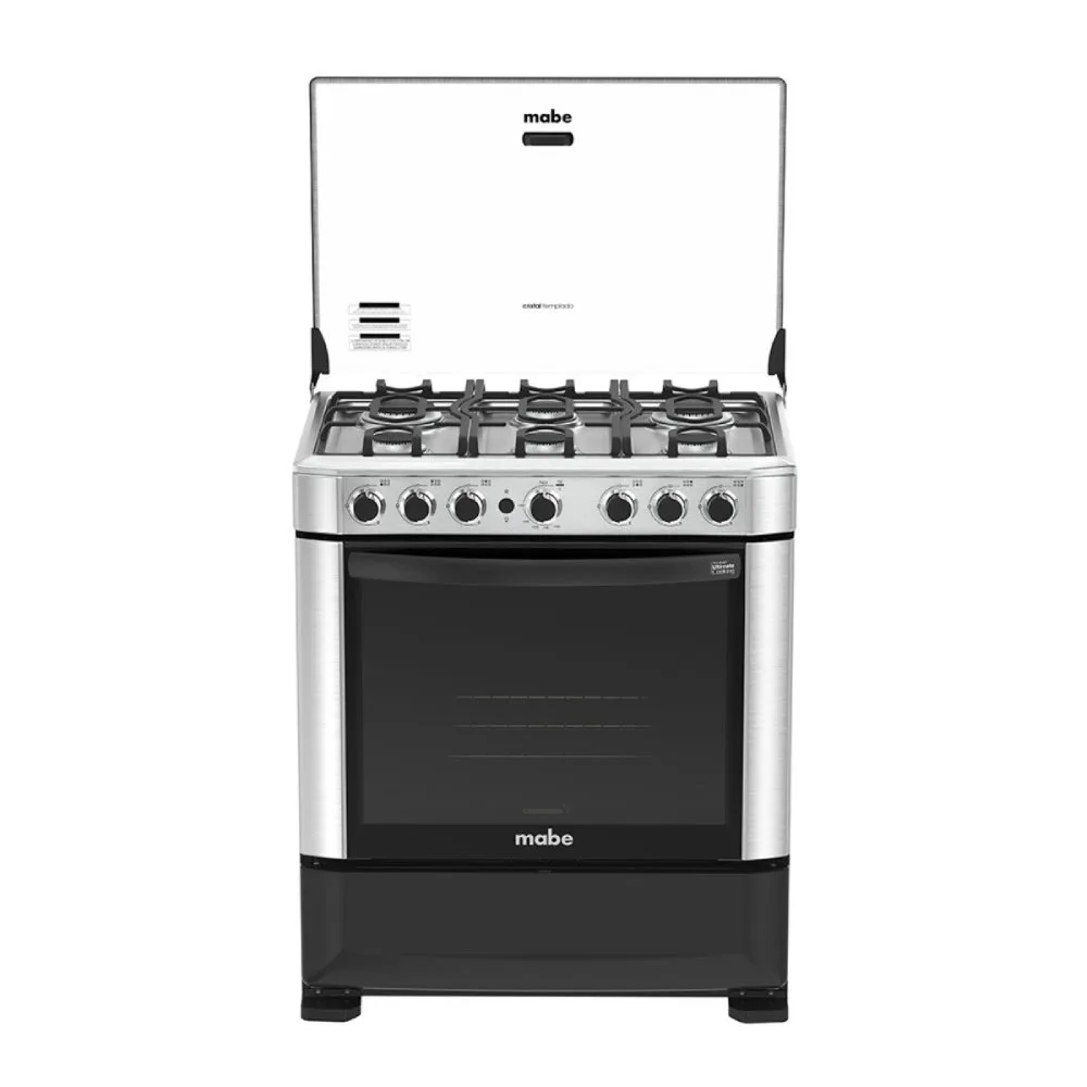 1200Wx1200H A Mabe Estufas 76Cm Inox CMP7625FX0 Frente abierta