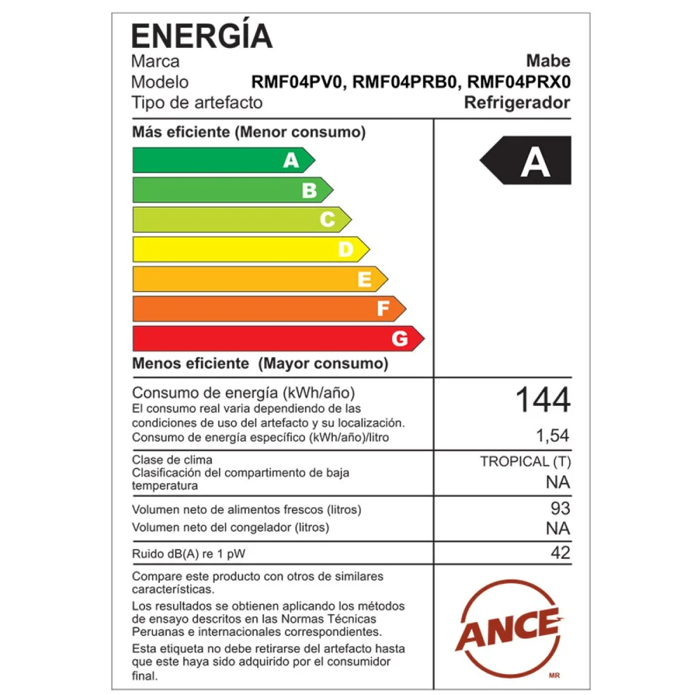 1200Wx1200H F Mabe Frigobar 93L Inox RMF04PRX0 Retiq