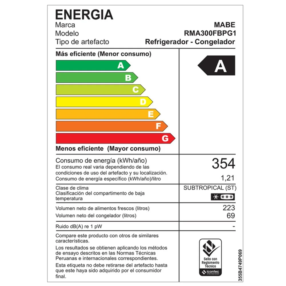 1200Wx1200H F Mabe Refrigeradores 313L Grafito RMA300FBPG1 Retiq