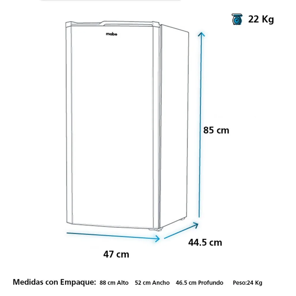 1200Wx1200H G Mabe Frigobar 93L Inox RMF04PRX0 Isometrico