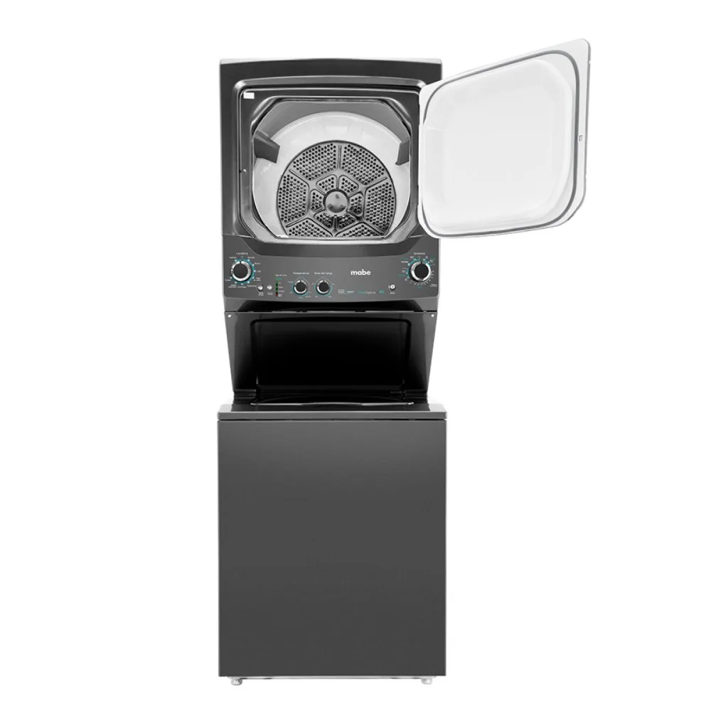 1200Wx1200H J Mabe Centro De Lavado 24kg Diamond Gray MCLP2440PSDG0 Frontal Abierta