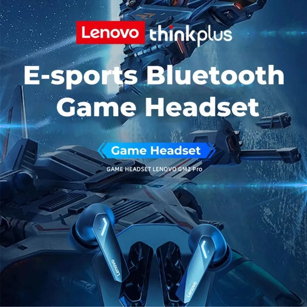 Auriculares Bluetooth Lenovo GM2 PRO TWS Gaming Negro con Baja Latencia y Sonido Inmersivo