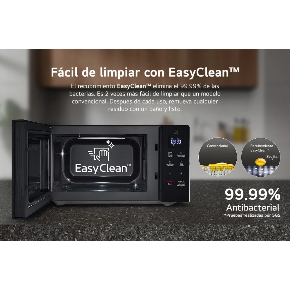 Horno Microondas LG NeoChef MS2536GIS de 25L Tecnologia Smart Inverter y Facil Limpieza 3