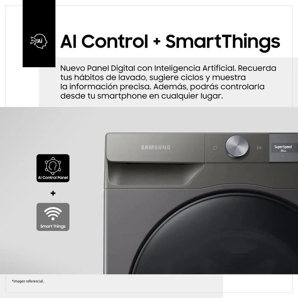 Lavaseca Samsung 12.5 kg 7 kg con AI Control SmartThings Eco Bubble y QuickDrive WD12T704DBNPE 2