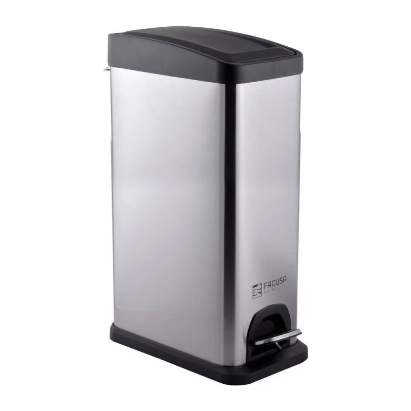 PAPELERA DE ACERO INOXIDABLE 20L SELECTO CON PEDAL