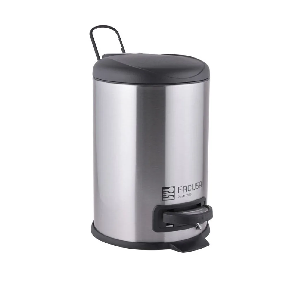 Papelera Clean 20L con Asa de Acero Inoxidable