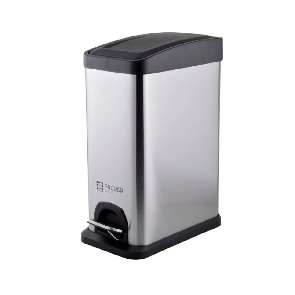 Papelera Selecto de Acero Inoxidable de 8 Litros con Pedal 30.5 x 16.8 x 40 cm