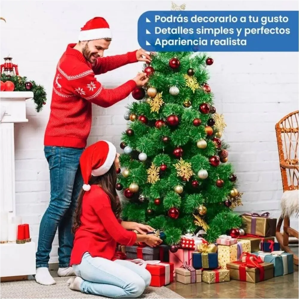 ARBOL NAVIDENO VERDE COPOSO RAMA POR RAMA DE 180 CM DE ALTO APARIENCIA REALISTA 3