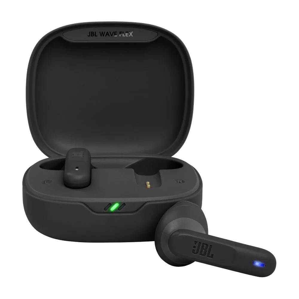 Audifonos Bluetooth True Wireless JBL Wave Flex Resistencia al agua IP54 duracion de hasta 8 horas control de musica y llamadas negro 3