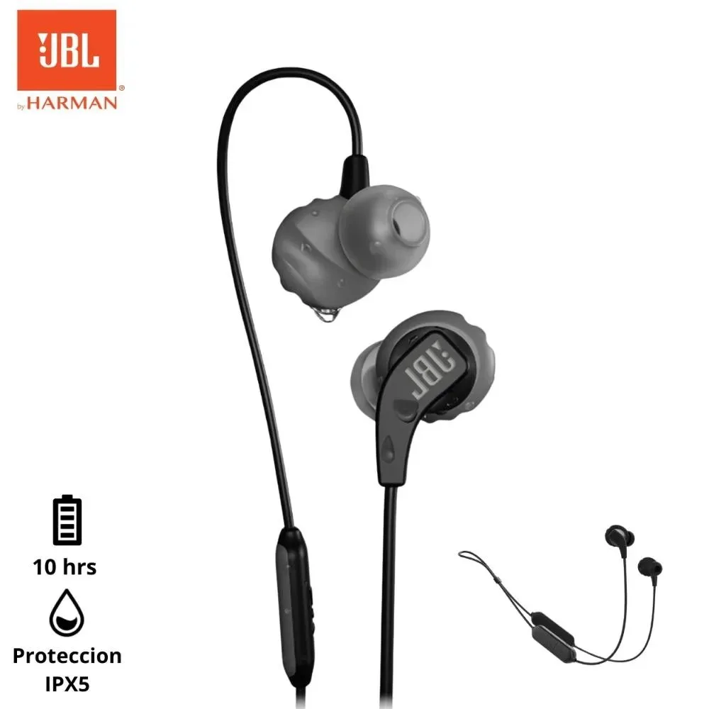 Audifonos In Ear JBL Endurance Run 2 Inalambricos Resistente al Agua IPX5 Diseno Ergonomico Negro