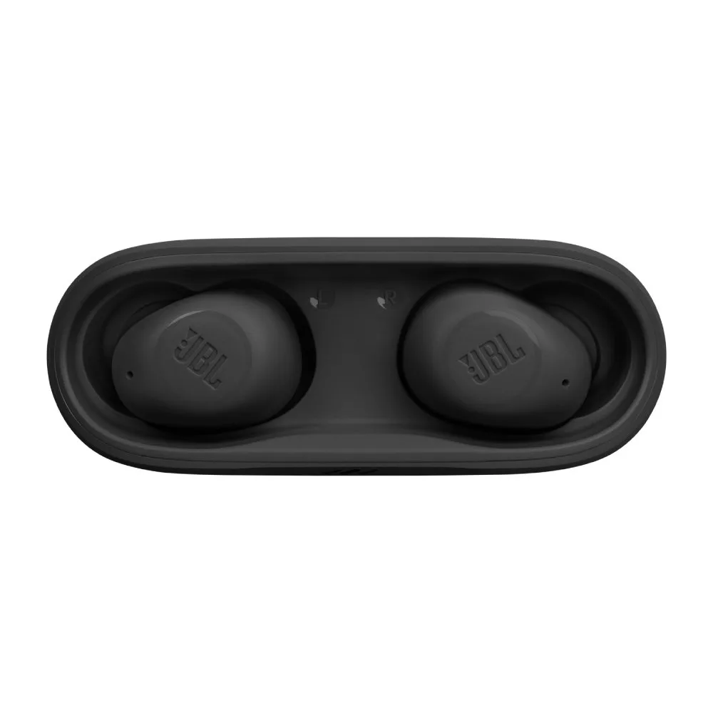 Audifonos bluetooth True Wireless JBL Wave Buds resistente al agua IP54 duracion max. 8 horas control de musica y llamadas negro