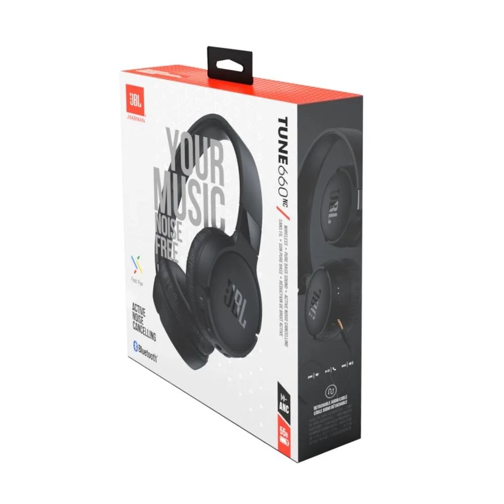 Auriculares JBL Tune 660NC con Cancelacion de Ruido Activa y Sonido JBL Pure Bass 6
