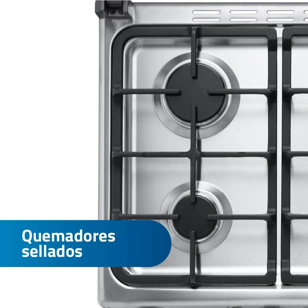 Cocina de 24″ con Encendido Electrico y Quemadores Sellados Horno con Luz y Sistema Cortagas VIENA QZ 2