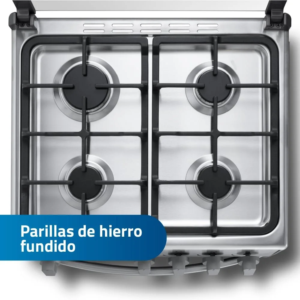 Cocina de 24″ con Encendido Electrico y Quemadores Sellados Horno con Luz y Sistema Cortagas VIENA QZ 6