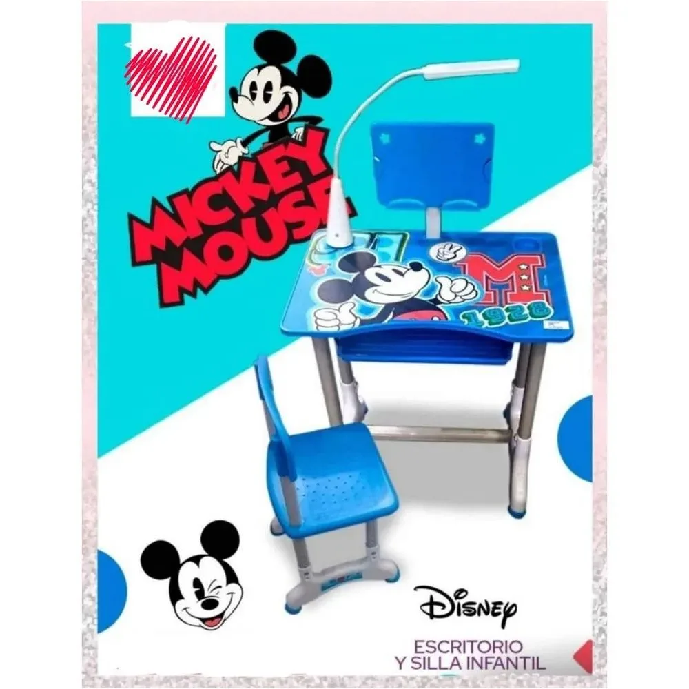 Escritorio para ninos de Mickey Mouse Ergonomicos Incluye Arbol 60 cm de alto 2