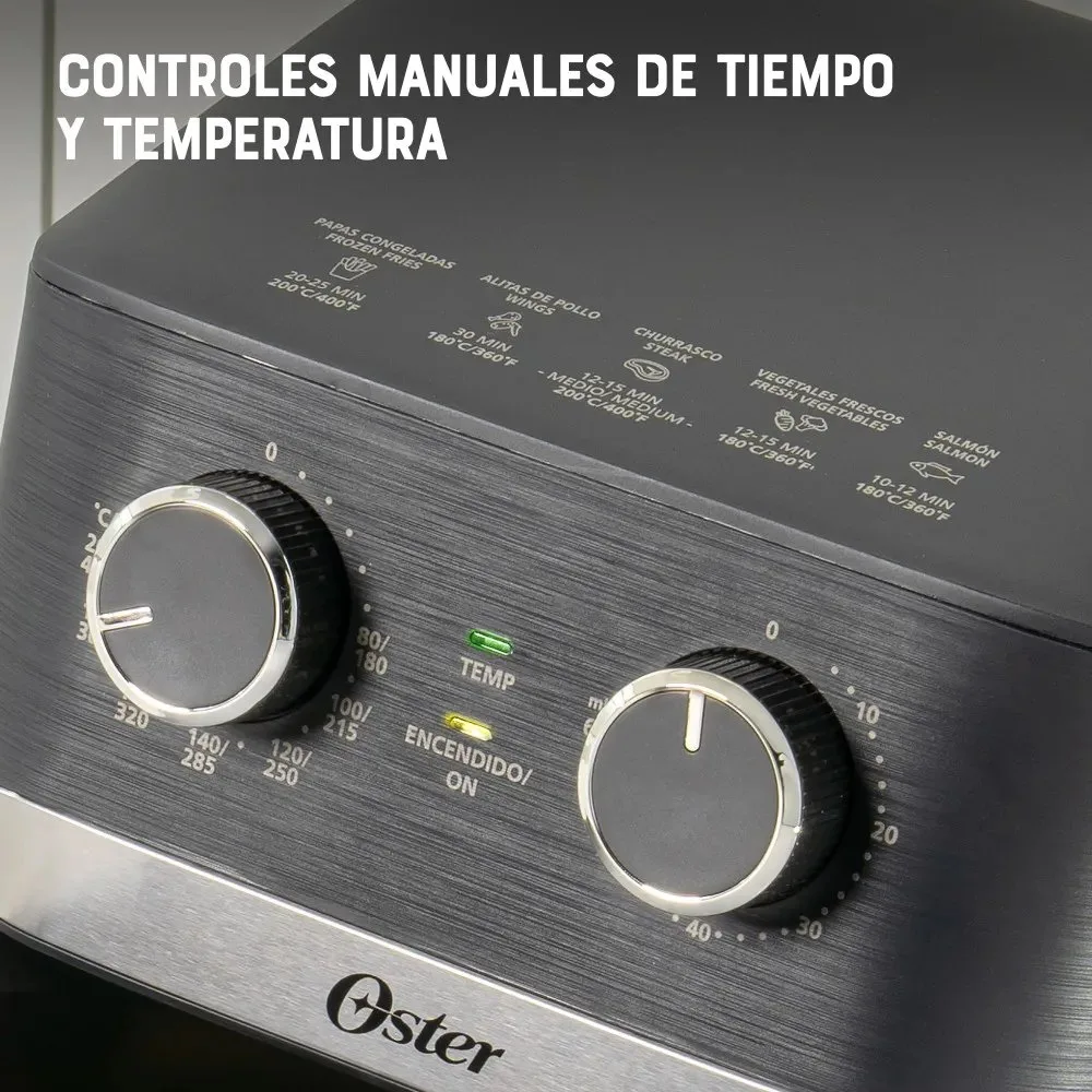 Freidora de Aire Manual Oster® de 4L con Recubrimiento DiamondForce CKSTAF401MDF 4