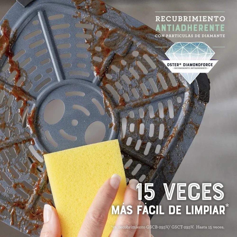Freidora de Aire Manual Oster® de 4L con Recubrimiento DiamondForce CKSTAF401MDF