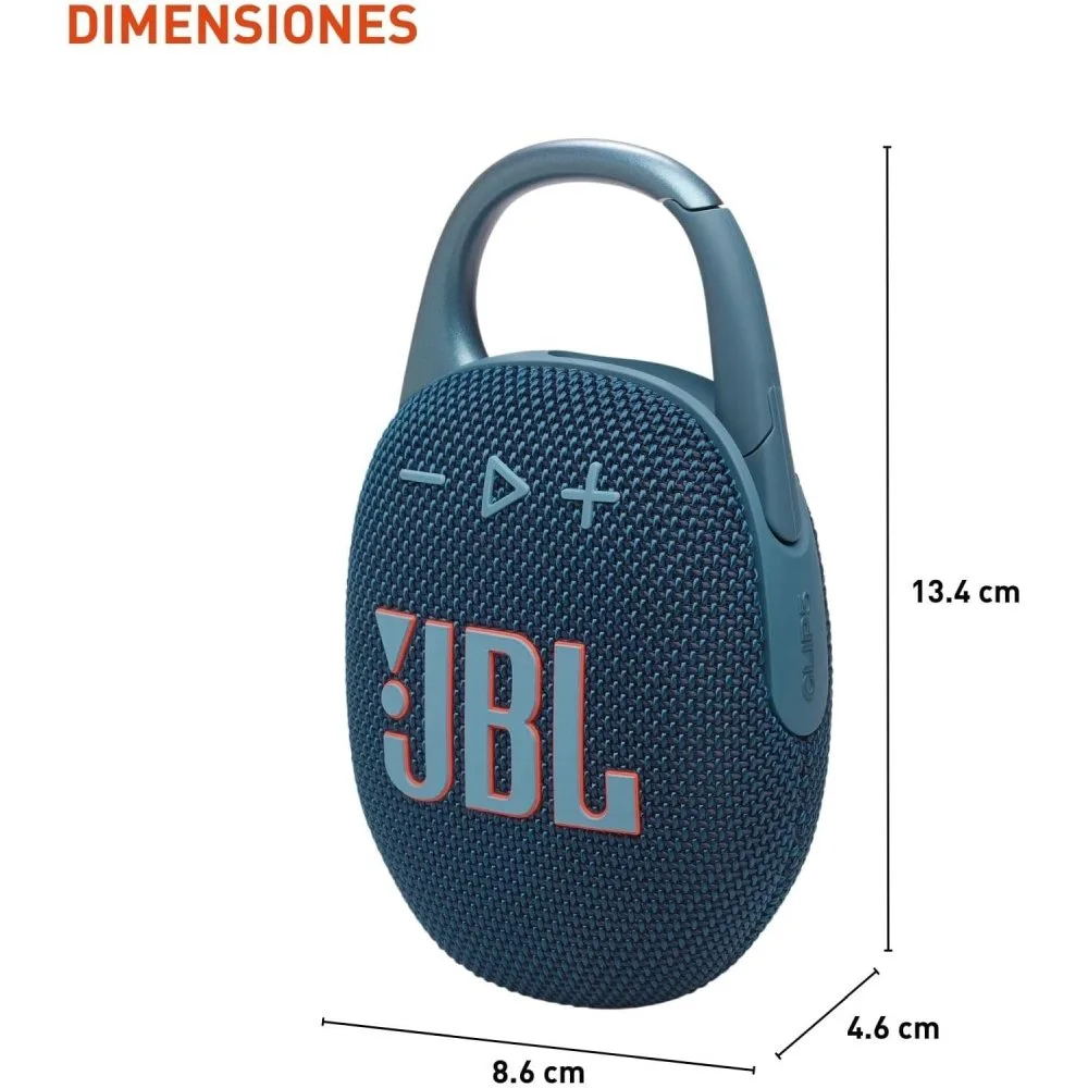 JBL Clip 5 Parlante Bluetooth Ultraportatil Impermeable y Resistente al Polvo con Sonido JBL Pro Azul 2