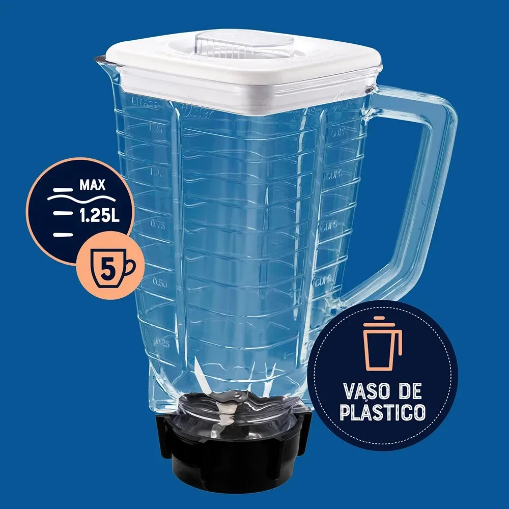 Licuadora Oster® de 2 Velocidades con Pulso y Vaso de Vidrio BLSTKAGVPB 6