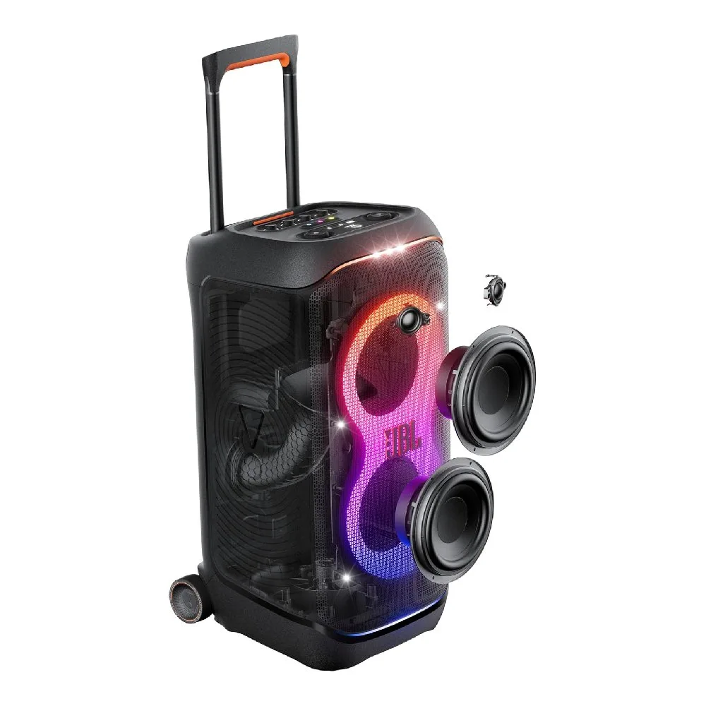 Parlante JBL PartyBox Stage 320 Potente Sonido Pro IPX4 Hasta 18 Horas de Reproduccion Color Negro 13