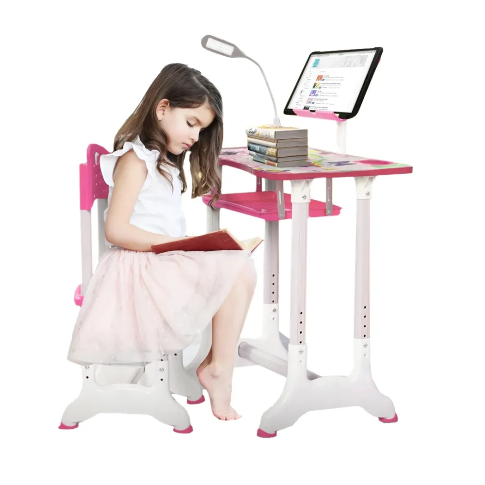 Set Escritorio Infantil Silla Lampara LED Diseno Minnie Mouse 3