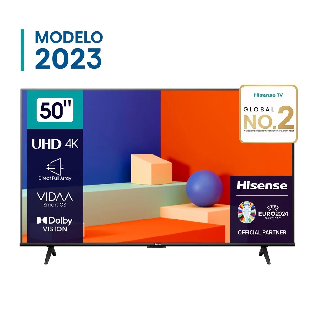 Televisor Hisense UHD 4K Experiencia Visual Inigualable con Control de Voz y Modo de Juegos 50A6K