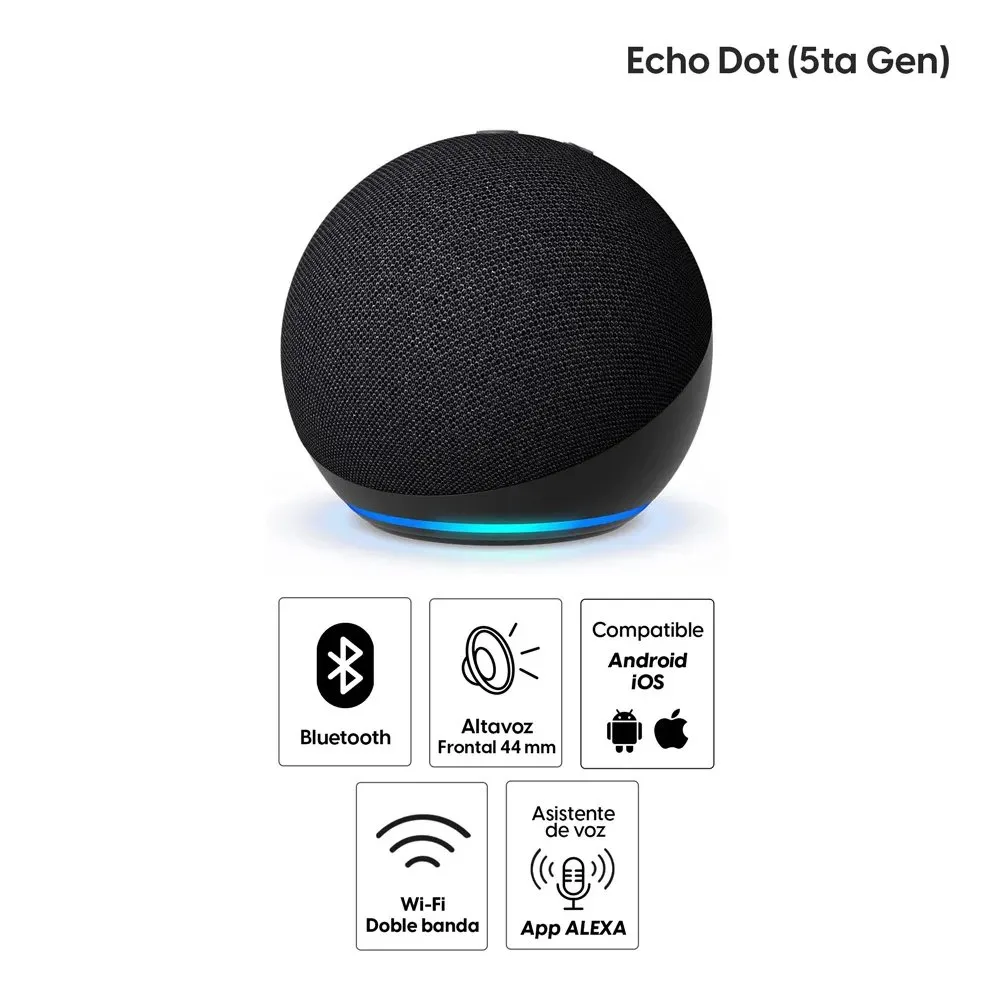 Altavoz inteligente Amazon Echo Dot 5ta generacion control de voz con Alexa 2