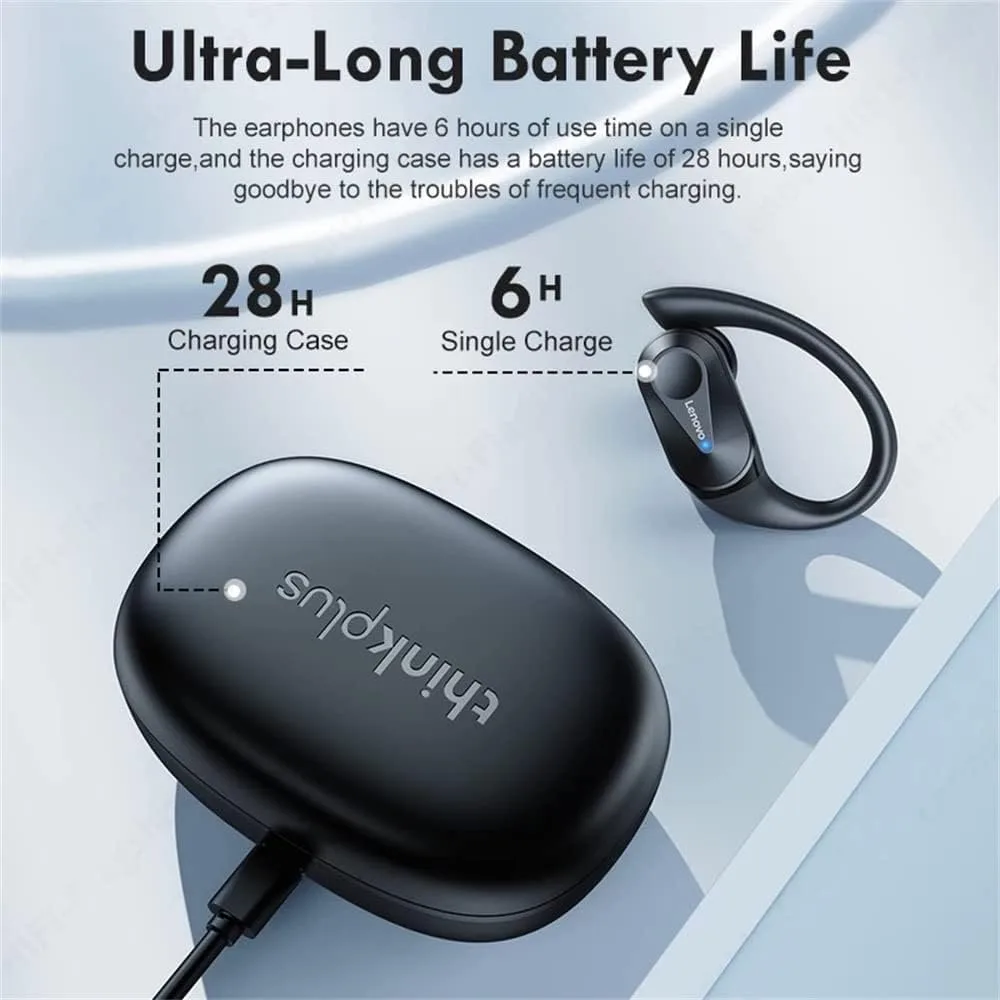 Audifonos Lenovo True Wireless LP75 Bluetooth 5.3 Sports Sonido 9D Resistencia al Agua Carga Rapida y Control Tactil 7