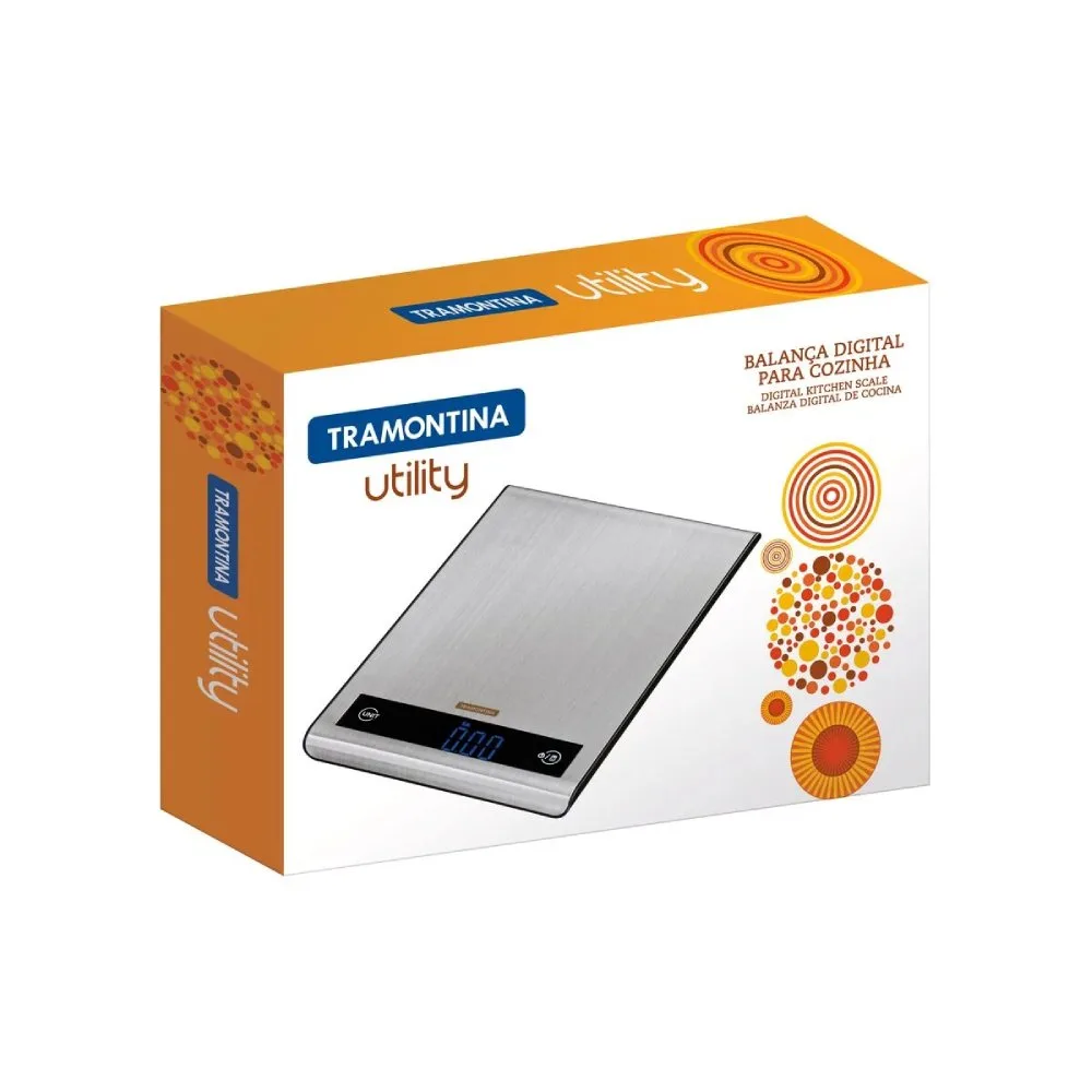 Balanza Digital Tramontina Utility 5kg Acero Inoxidable Medicion Precisa 4