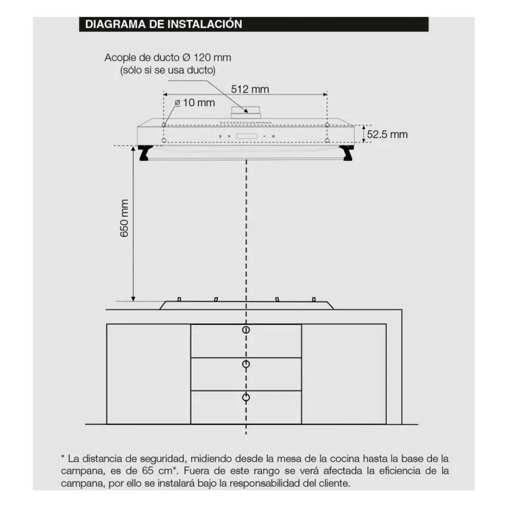 Campana Extractora Digital con Iluminacion LED 500 m³h 2 Motores y Panel Touch TURE18CO 500 m³h 2 Motores y Panel Touch TURE18CO 5