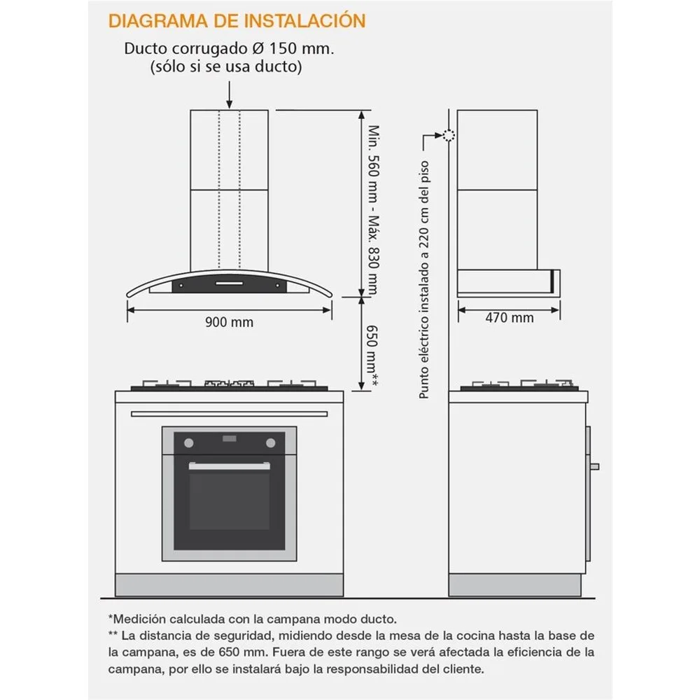 Campana Extractora Venus Plus Sole 90cm Diseno Elegante 3 Niveles de Absorcion Encendido Smart y Alta Potencia de Extraccion 8