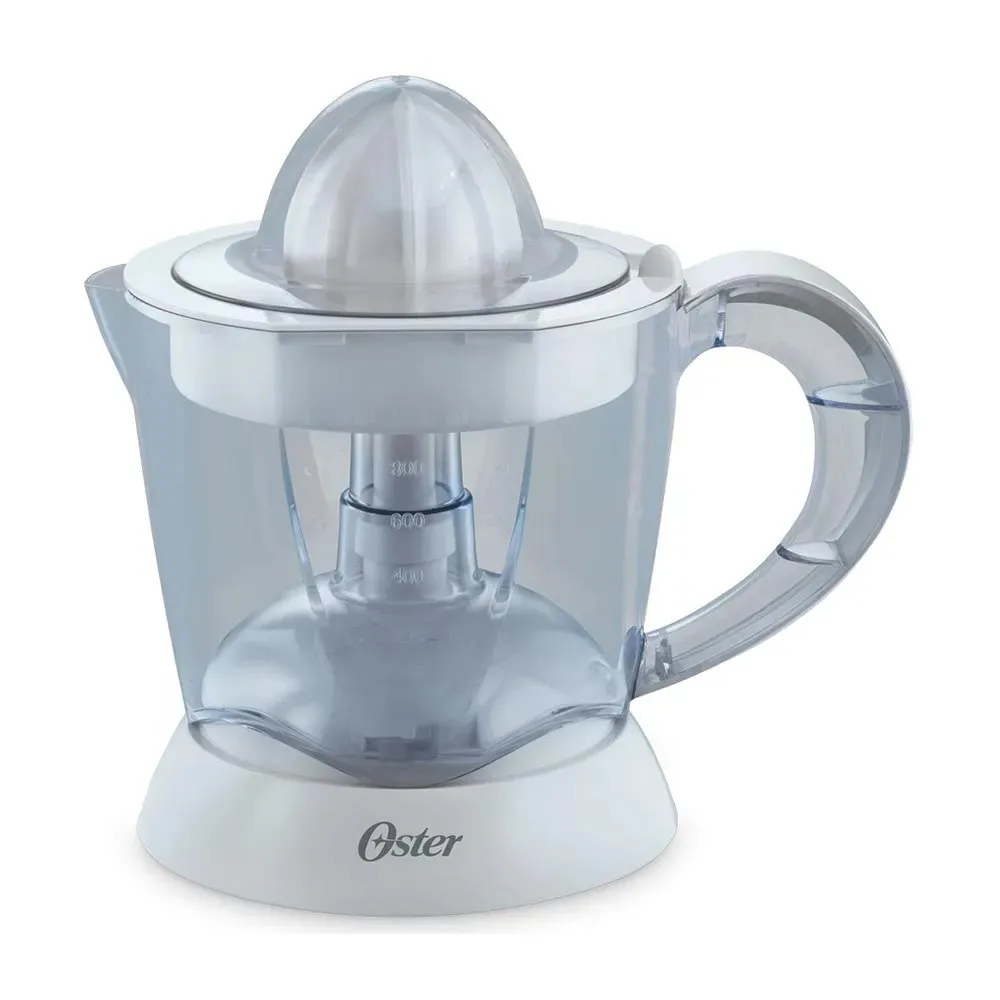 Exprimidor de Citricos Oster® FPSTJU407W Rotacion Bidireccional Conos Intercambiables Jarra de 1L y Colador Ajustable 2