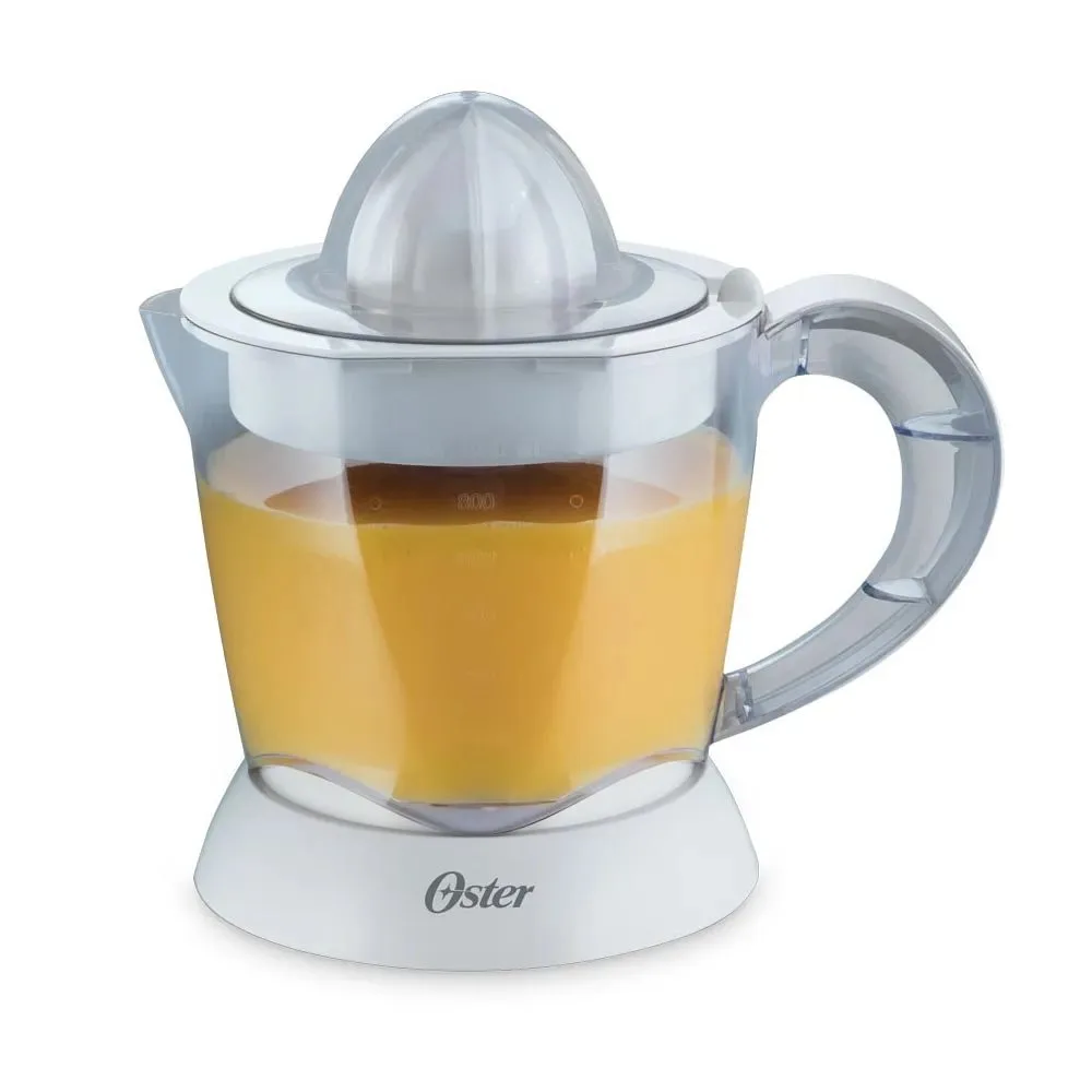 Exprimidor de Citricos Oster® FPSTJU407W Rotacion Bidireccional Conos Intercambiables Jarra de 1L y Colador Ajustable 3