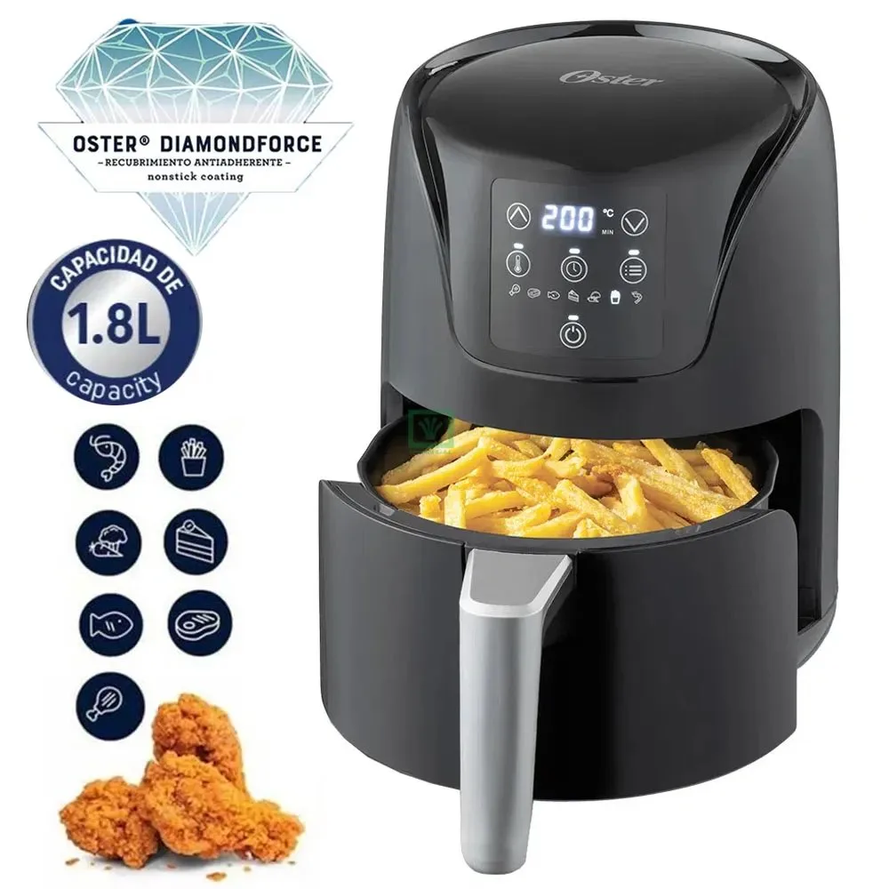 Freidora de Aire Digital Oster 1.8L 7 Funciones CKSTAF18DDF Cocina Saludable y Practica con Tecnologia de Vanguardia