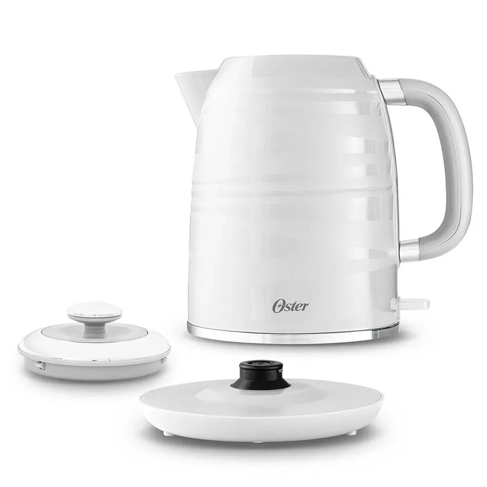 Hervidor Electrico Oster® Blanco 1.7L BVSTKT4177W con Apagado Automatico Filtro Removible y Base Giratoria 3