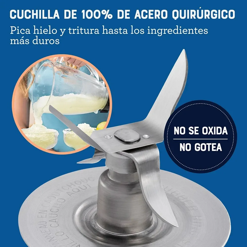 Licuadora Oster® con Vaso de Vidrio Boroclass® y Control de Perilla BLSTKAGWRD – 550 W de Potencia 3