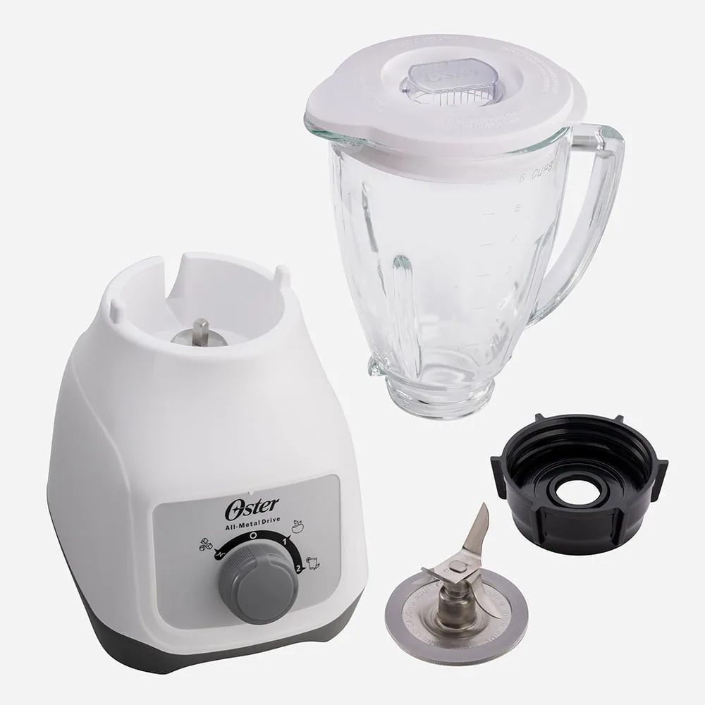 Licuadora Oster® con Vaso de Vidrio Boroclass® y Control de Perilla BLSTKAGWRD – 550 W de Potencia