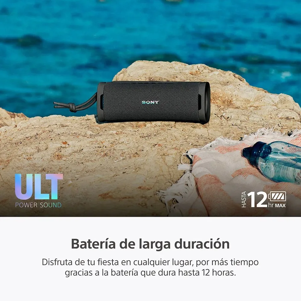 Parlante Bluetooth Sony SRS ULT10 Portatil ULT FIELD 1 Gris – Sonido Potente Resistente al Agua Bateria de 12 Horas y Carga USB Type C® 4