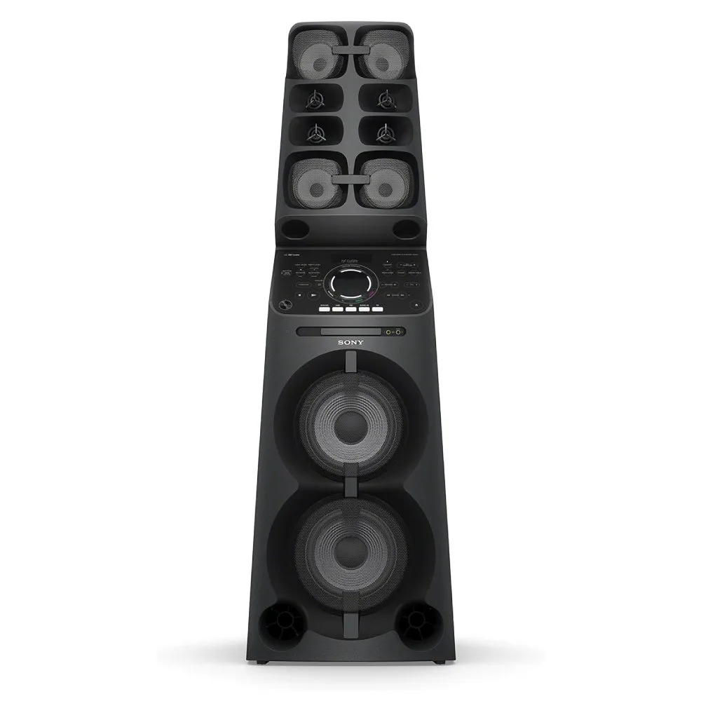 Parlante Bluetooth Sony con iluminacion LED efectos de DJ reproductor de DVD y control de gestos Transporte facil con asa y ruedas 2