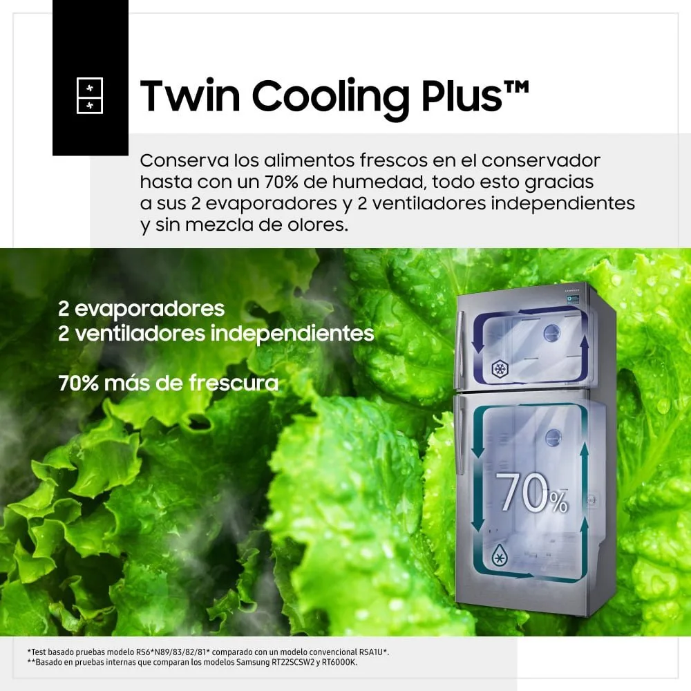 Refrigeradora Samsung Twin Cooling Plus™ RT38K5930BSPE – Innovacion en conservacion y ahorro energetico 2