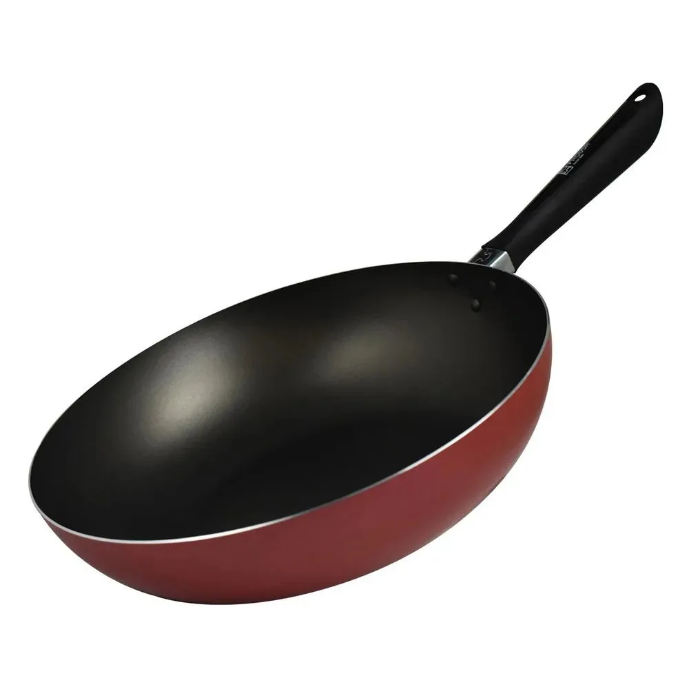 Sarten Estela Wok 30 Rojo – Aluminio con Revestimiento Antiadherente
