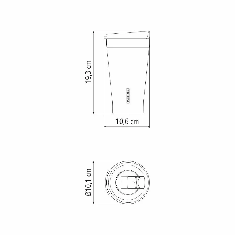 Vaso Termico de Acero Inox con tapa 500 ml Azul Exata Tramontina es un accesorio ideal para quienes disfrutan de bebidas en movimiento 8