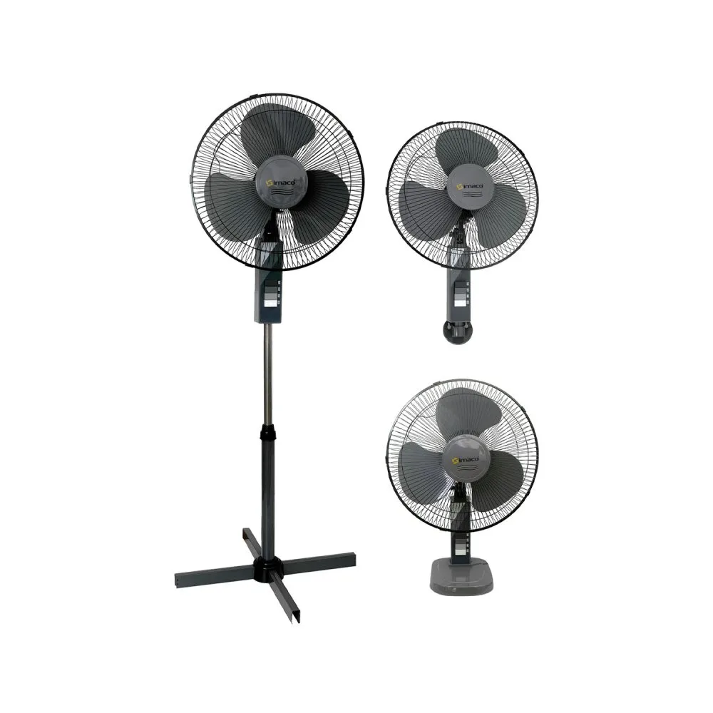Ventilador 3 en 1 Imaco – 45W 3 Velocidades Diseno Moderno y Liviano Mesa Pared y Pedestal FS 1631