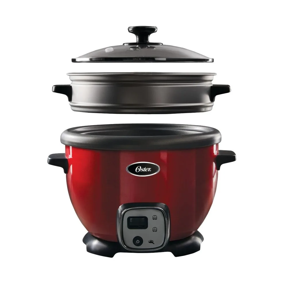 Arrocera Multiusos Oster® Roja con Funcion Sofrito 12 Tazas Bandeja de Vapor y Recubrimiento Antiadherente CKSTRC7030R