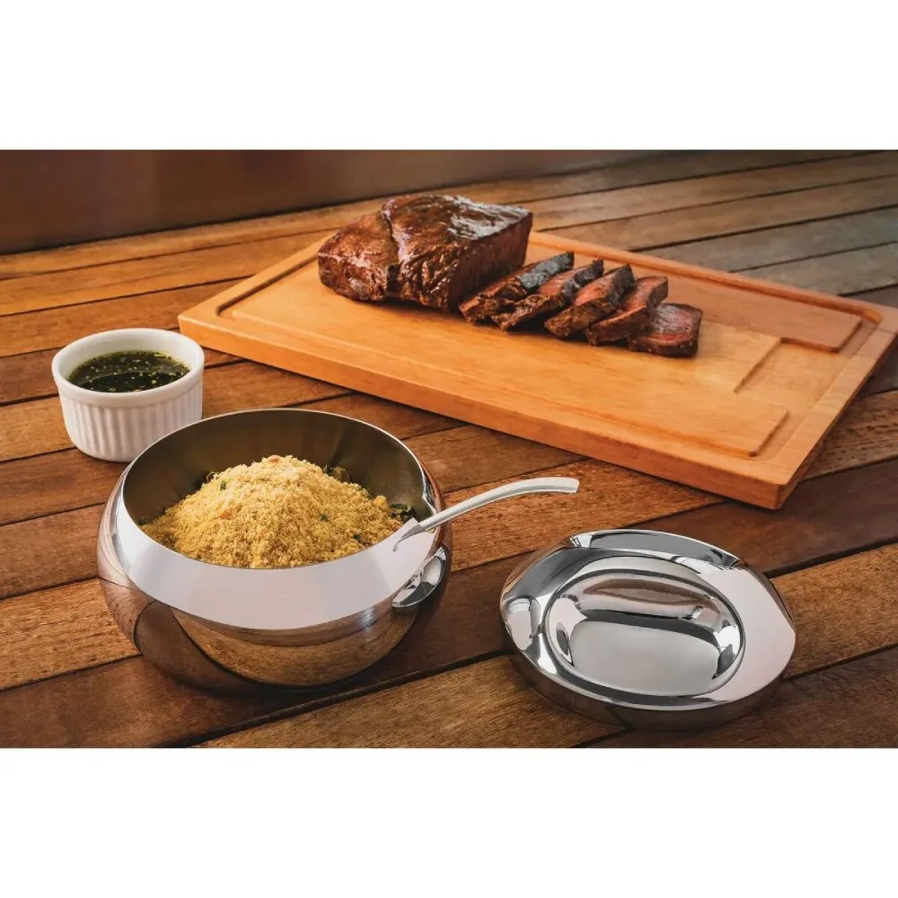 Azucarero Tramontina 500 gr Service de acero inoxidable 2 piezas – Elegante y duradero para tu cocina 64400510