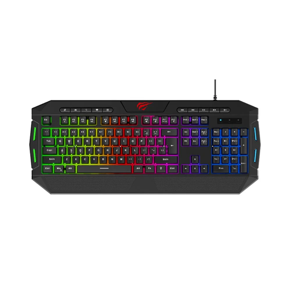 Combo Gaming 4 en 1 Havit KB501CM Teclado RGB Mouse 2400 DPI Auriculares con Sonido de Alta Calidad y Alfombrilla Antideslizante 2