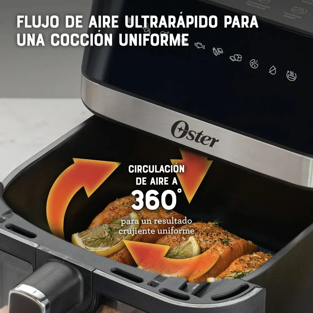 Freidora de Aire Digital Oster® de 6L con Recubrimiento DiamondForce CKSTAF60WDDF 1