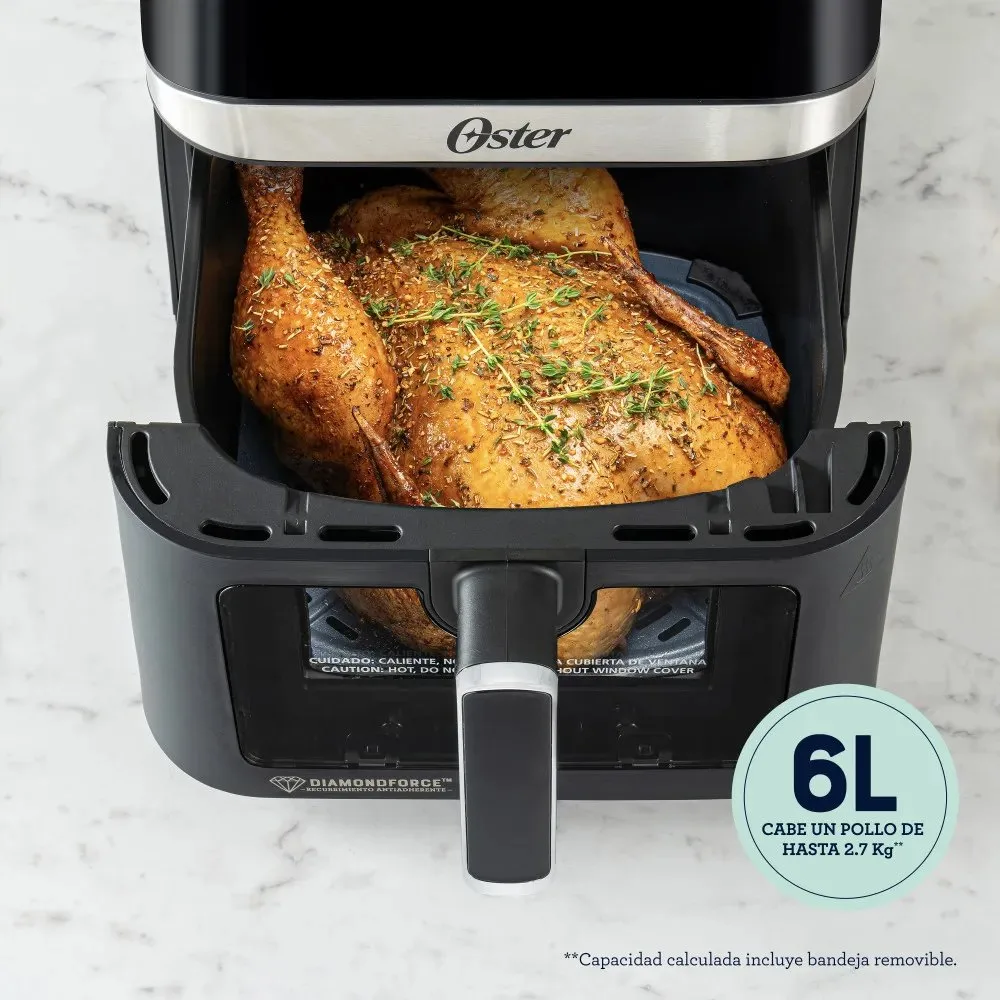 Freidora de Aire Digital Oster® de 6L con Recubrimiento DiamondForce CKSTAF60WDDF 5 1
