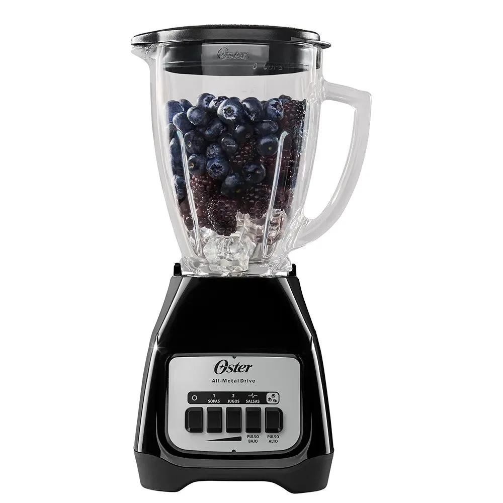 Licuadora Oster® 800W con Vaso de Vidrio Boroclass® de 1.5L 2 Velocidades Pulso y Cuchilla Trituradora de Hielo 5