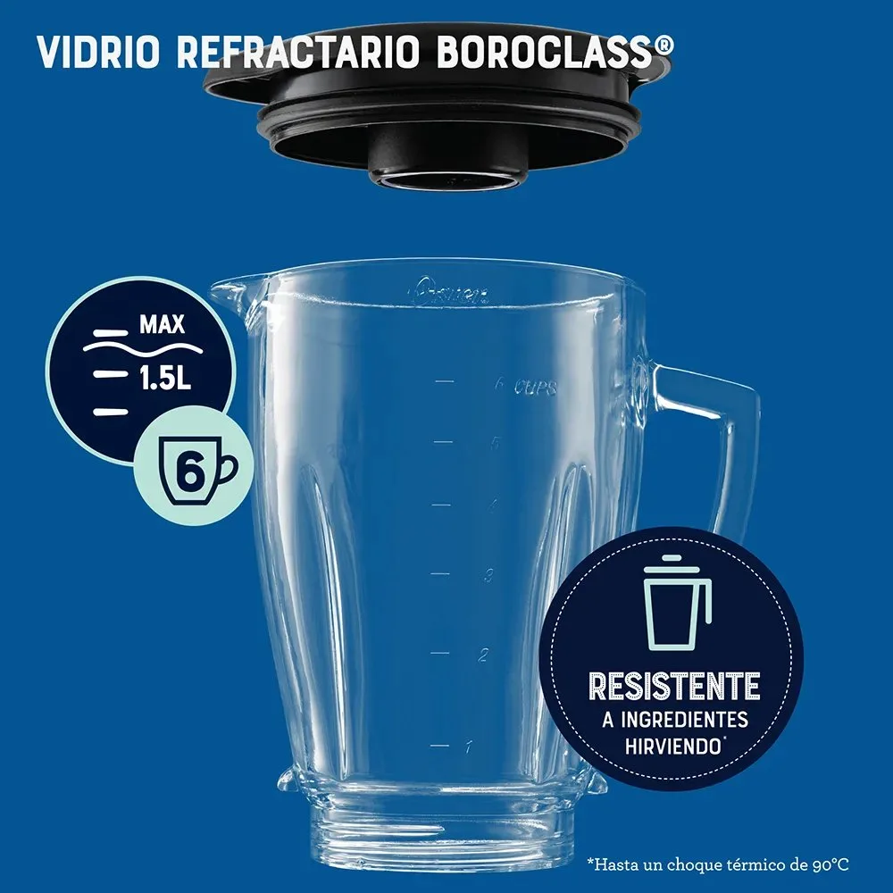 Licuadora Oster® programas automaticos con tecnologia reversible pantalla tactil y vaso BLend N Go BLSTPYG1312XBG 6